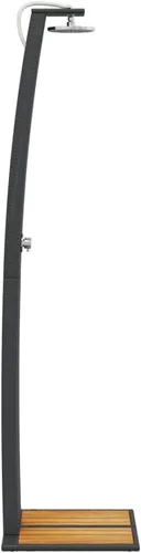 Vista 8 de vidaXL Ducha Exterior Negro