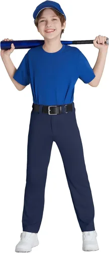 Vista 12 de QBK 2T 3T 4T 5T to 17 años Niños Pantalones de Béisbol Pantalones Pantalones de Softbol Niños Tee Ball Pantalones Negro