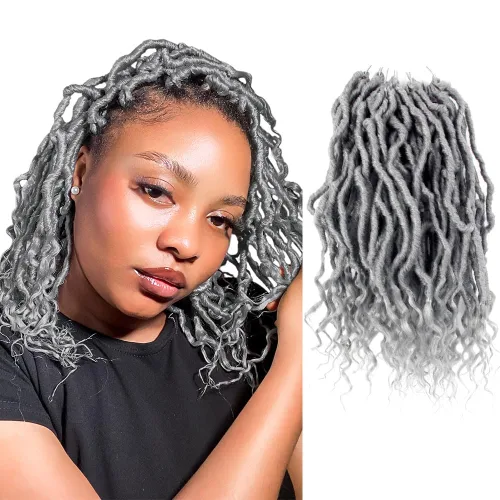 Vista 24 de BOHOBABE Rastas Sintéticas de Ganchillo de 10 Pulgadas, Rastas de Ganchillo Suaves Boho con Puntas Rizadas, Rastas Cortas de Diosa Bohemia de 1#
