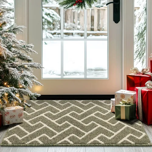 Vista 18 de Juegos de alfombras de cocina de 2 piezas - Alfombras de cocina antideslizantes coloridas para piso - Gruesas, alfombra decorativa de piso de cocina