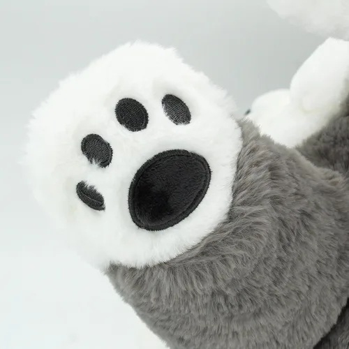 Vista 5 de Peluche de perro husky siberiano, almohada grande para abrazar, de algodón, para cachorros, juguete de animales de peluche de 23 pulgadas