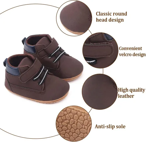 Vista 3 de KaKaKiKi - Tenis de lona para bebé infante niños tenis con suela de goma antideslizante tenis de caramelo caminantes primerizos precaminando tenis