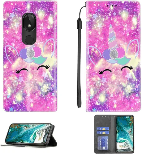 Vista 460 de jioeuinly ATT Motivate 2 - Funda compatible con ATT Motivate 2, funda con soporte abatible y cierre magnético DJS