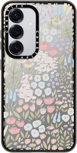 Vista 39 de CASETiFY Funda de impacto para Galaxy S22+ - Adhesivo Aries Moross, color negro transparente