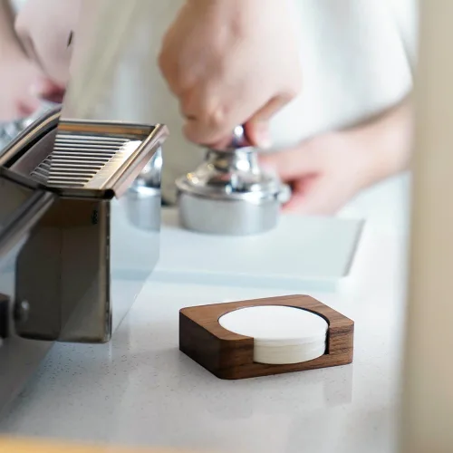 Vista 7 de watchget Soporte de filtro de papel espresso, contenedor de almacenamiento de filtro de café, dispensador de filtro de café compatible con filtros
