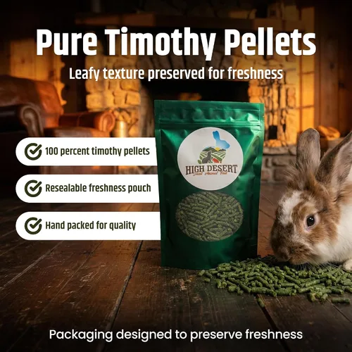 Vista 6 de High Desert Timothy - Pellets de heno para mascotas pequeñas, pellets de Timothy naturales para alimentación diaria, conejos, chinchillas y cobayas