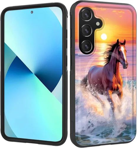 Vista 44 de Funda magnética para Galaxy A16 5G, [compatible con MagSafe] [protección contra caídas de grado militar] Funda resistente a prueba de golpes