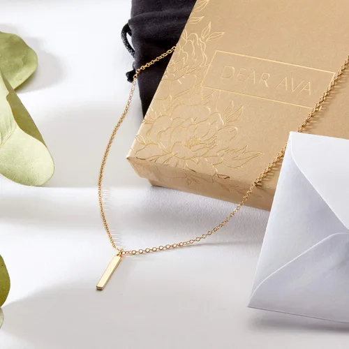 Vista 4 de Dear Ava Collar de regalo para mujeres y niñas, colgante de joyería moderna ajustable, idea de regalo de amor para ella con tarjeta sincera, regalos