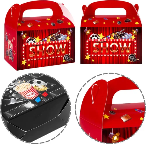 Vista 5 de C L cooper life Caja de regalo para fiesta de película, caja de regalo de fiesta nocturna para películas, suministros de baby shower (paquete de 2)