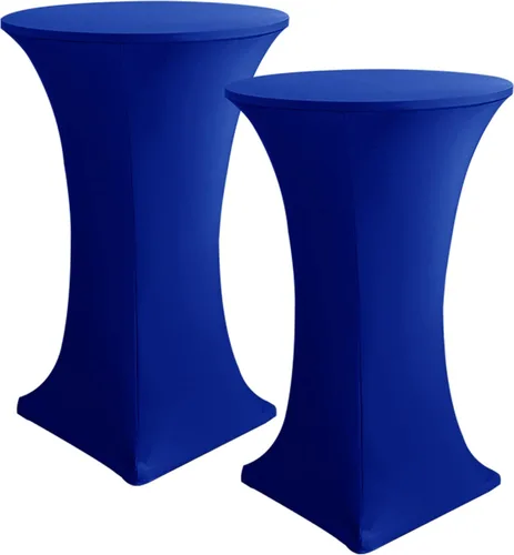 Vista 11 de HolidayIdeas Fundas para Mesa de Cóctel, Paquete de 2 - Manteles de Cóctel de Spandex Elástico Ajustado con Esquinas Cuadradas