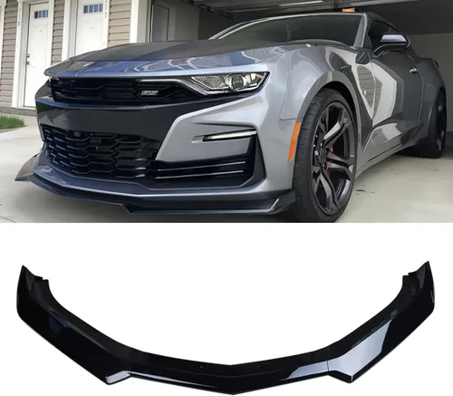 Vista 9 de Compatible con Camaro SS 2016-2024 / LS LT RS 2019-2024 de plástico ABS, 5 piezas, alerón divisor de labio de parachoques delantero
