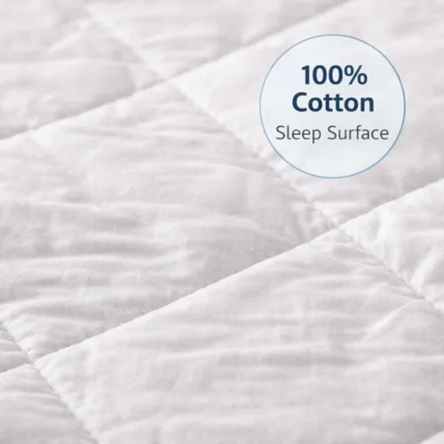 Vista 3 de Continental Bedding Harmony Collection - Protector de colchón acolchado 100% algodón superior de alto GSM, bolsillo profundo de hasta 18 pulgadas