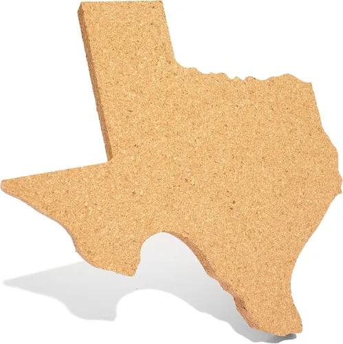 Vista 3 de Sostenedor de olla de corcho en forma de Texas Salvamanteles – 9 pulgadas Hot Pad Regalo