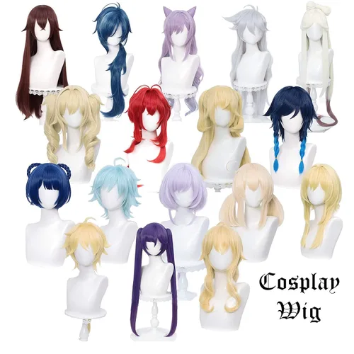 Vista 5 de Peluca blanca plateada para maquinilla de afeitar Cosplay Anime larga en capas con flequillo para fiesta de Halloween + gorra..