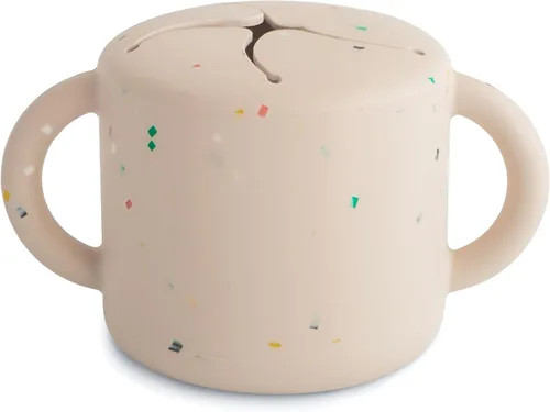 Vista 15 de mushie - Taza para merienda de silicona Contenedor de alimentos a prueba de derrames para niños pequeños y bebés (Abejas)