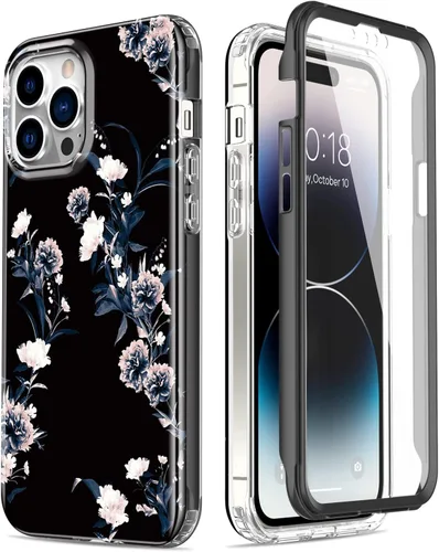 Vista 33 de Esdot Funda para iPhone 14 con Protector de Pantalla Integrado, Funda Resistente de Grado Militar con Diseños de Moda para Mujeres y Niñas, Funda