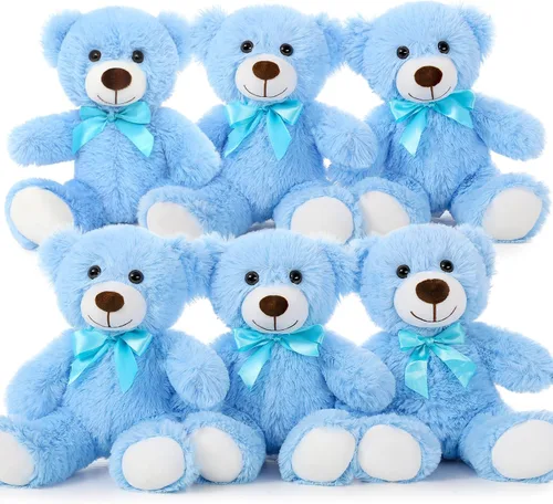 Vista 16 de MorisMos 10 Osos de Peluche a Granel para Baby Shower, Osos de Peluche Lindos de 14 Pulgadas Animales de Peluche de Felpa, Pequeños Osos de Peluche
