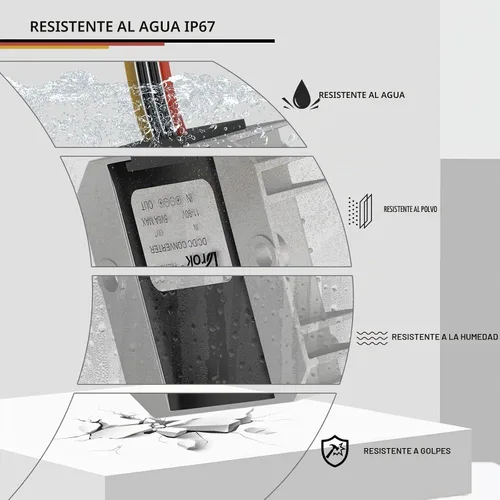 Vista 3 de DROK Convertidor impermeable de CC a CC Buck - Convertidor reductor de 11-90V a 5V 6A Regulador de voltaje, fuente de alimentación de 12 V, 24 V, 36