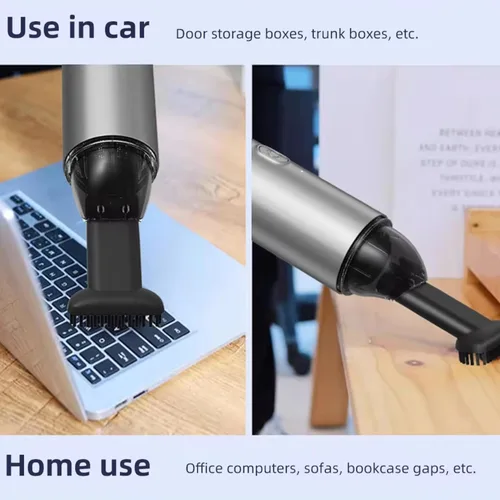 Vista 9 de Aspiradora portátil para automóvil, aspiradora de mano portátil para limpieza interior del automóvil, uso húmedo y seco, recargable por USB
