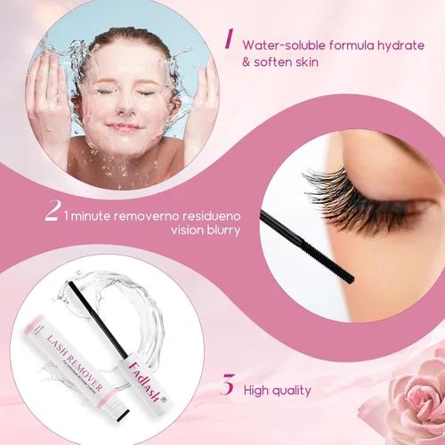 Vista 5 de FADLASH - Removedor de pestañas para extensiones de pestañas, 0.2 fl oz, removedor de pegamento para pestañas en racimo, removedor de pestañas