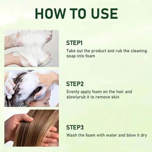 Vista 7 de Barra de champú de cebolla para el crecimiento del cabello, barra de champú de biotina de cebolla 3 en 1 para pérdida de cabello, cabello