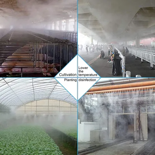 Vista 8 de Boquilla de nebulización de latón, paquete de 10 pulverizadores de alta presión 10/24 UNC para exteriores antigoteo con cabezal de rociado, puntas