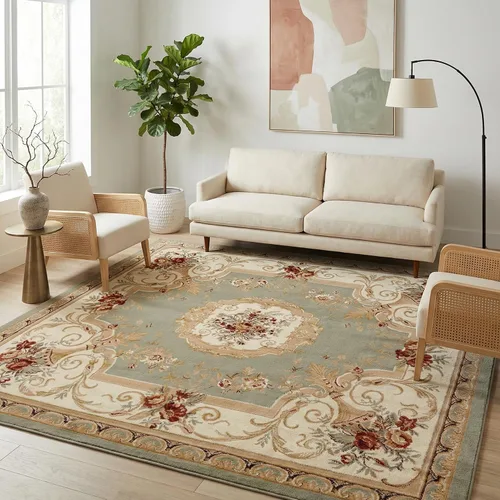 Vista 36 de Unique Loom Versailles Collection - Alfombra tradicional clásica con motivo floral, colección Versailles