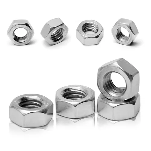 Vista 10 de 100 piezas de tuercas hexagonales de 1/4-20, acero inoxidable 304, accionamiento hexagonal, tuercas UNC, tuercas de repuesto de 1/4" de acero
