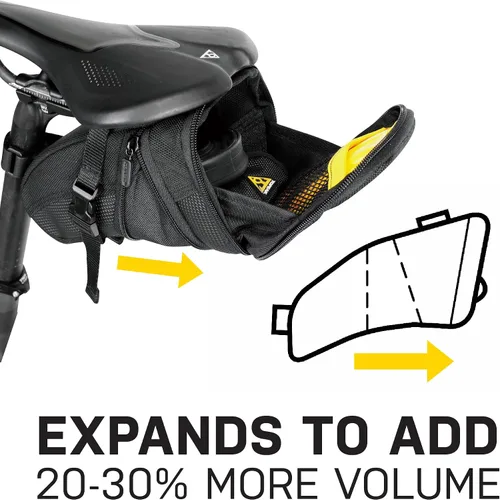 Vista 4 de Topeak TC2261B Aero Wedge Pack con Strap Mount, Mediano, Negro Cuñas para bicicleta
