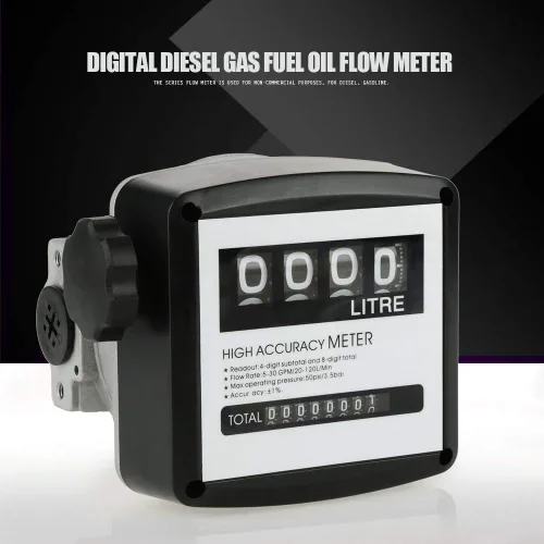 Vista 8 de Medidor de combustible mecánico de 4 dígitos de flujo de combustible diésel medidor de flujo de combustible mecánico medidor de flujo de combustible
