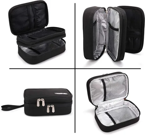 Vista 6 de apollo walker Funda de viaje para enfriar insulina, enfriador de medicamentos diabéticos aprobado por la TSA con bolsas de hielo y forro aislante