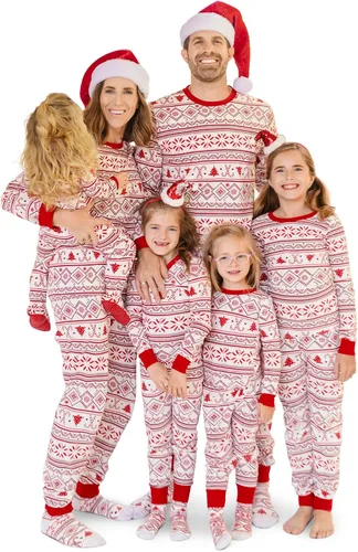 Vista 56 de The Children's Place Pijama de Navidad unisex para bebé, algodón