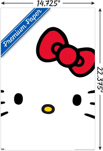 Vista 3 de Trends International Hello Kitty and Friends: 21 Over The Top - Póster de pared de Hello Kitty, 22.4 pulgadas de largo x 14.7 W, versión premium sin