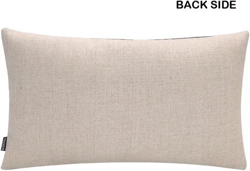 Vista 3 de TRENDIN Funda de almohada de madera de grano de lago de 12 x 20 pulgadas, decoración de casa de lago para el hogar, funda de almohada de algodón