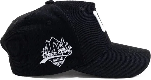 Vista 3 de Urban Effort Specialty Mens Snapback Hat - Curved Brim A Frame Adjustable Trucker Cap for Men and Women negro-pana