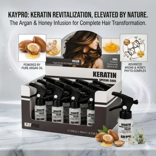 Vista 2 de KAYPRO AMPOULA DE RELLENO DE QUERATINA PARA CUIDADO ESPECIAL DE 10 ML PACK DE 12