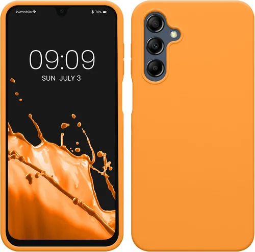 Vista 116 de kwmobile Funda Compatible con Samsung Galaxy A14 5G - Funda de teléfono de TPU y silicona con acabado suave - Verde Lima