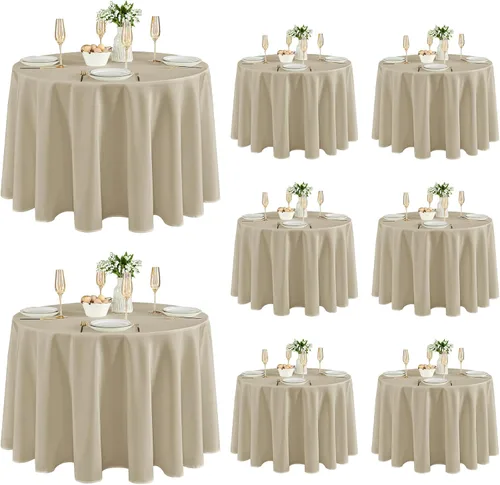 Vista 62 de Fitable - Paquete de 8 manteles rectangulares: telas de mesa lavables, resistentes a las manchas y sin arrugas, cubiertas de mesa reutilizables