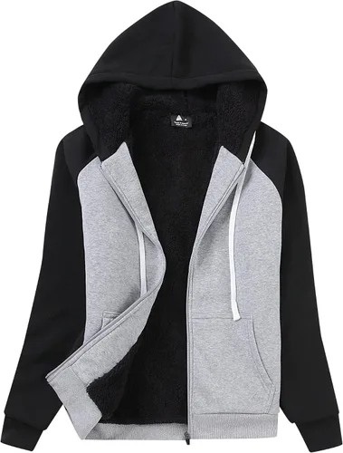Vista 4 de ZITY Sudaderas con capucha para mujer, chaqueta de forro polar para invierno con forro
