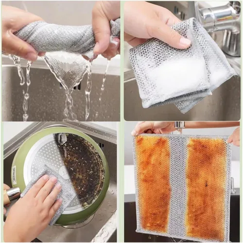 Vista 3 de Dispensador de jabón para platos de cocina con soporte para esponja, dispensador de bomba de jabón 2 en 1 para encimera, dispensador de jabón
