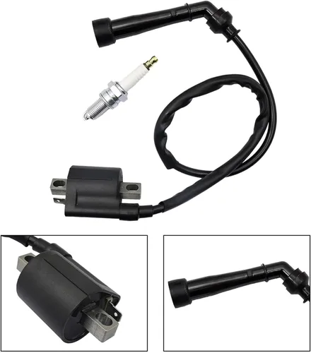 Vista 5 de FZJDSD 3YF823700000 1 bobina de encendido y bujía compatible con Yamaha Raptor 660R YFM660R Grizzly 660 Rhino 660 YFM660FA 2001-2008 Reemplazar