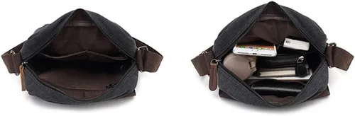 Vista 9 de Sechunk Vintage Canvas Messenger Cross body bag Shoulder bag