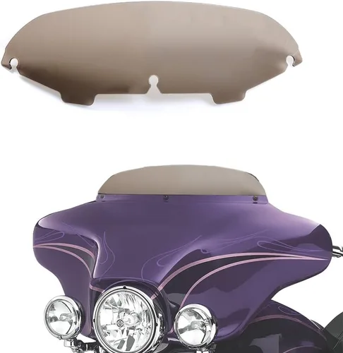 Vista 21 de Parabrisas negro de 4.5" para motocicleta, compatible con Harley Davidson Touring Street Glide Electra Glide FLHT FLHTCU Ultra Classic Glide FLHX
