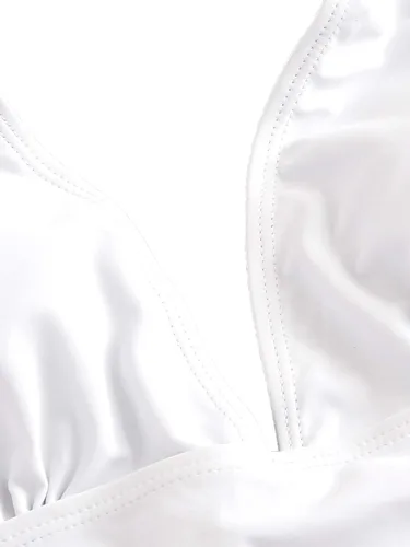 Vista 3 de SweatyRocks Traje de baño de una pieza con cuello en V profundo y cintura alta para mujer