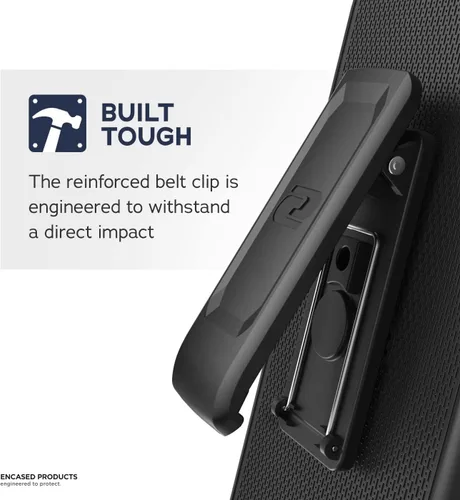 Vista 2 de Funda de cinturón para Samsung Galaxy S23 Ultra Holster, cubierta protectora delgada con soporte para teléfono (transparente) (transparente)