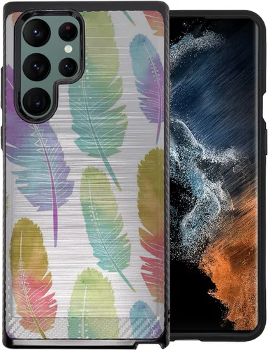 Vista 9 de Cases on Deck CasesOnDeck - Funda ajustable compatible con Samsung Galaxy S22 Ultra / S22 Ultra, armadura cepillada, funda híbrida con agarre