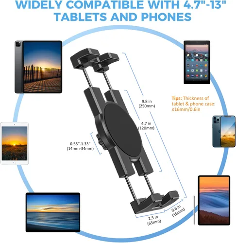 Vista 7 de KDD Soporte para tableta, soporte de teléfono iPad de ajuste, soporte de cámara web de brazo largo de 27 pulgadas para escritorio, apto