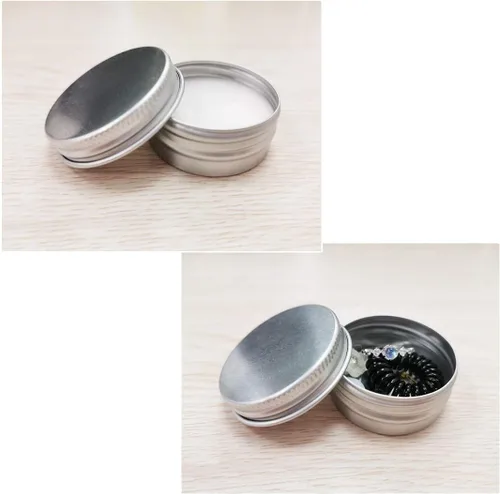 Vista 5 de uxcell Paquete de 12 latas redondas de aluminio de 0.17 onzas con tapa de rosca, 0.2 fl oz