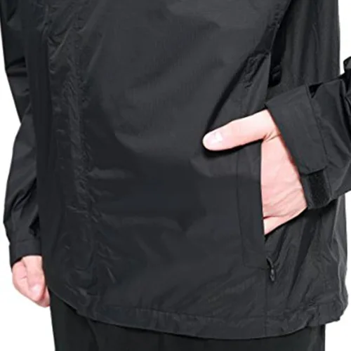 Vista 5 de Chubasquero ligero para mujer, rompevientos con capucha impermeable para exteriores