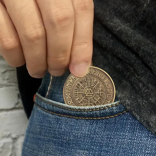 Vista 6 de AtSKnSK Moneda vikinga (magia de Odín)